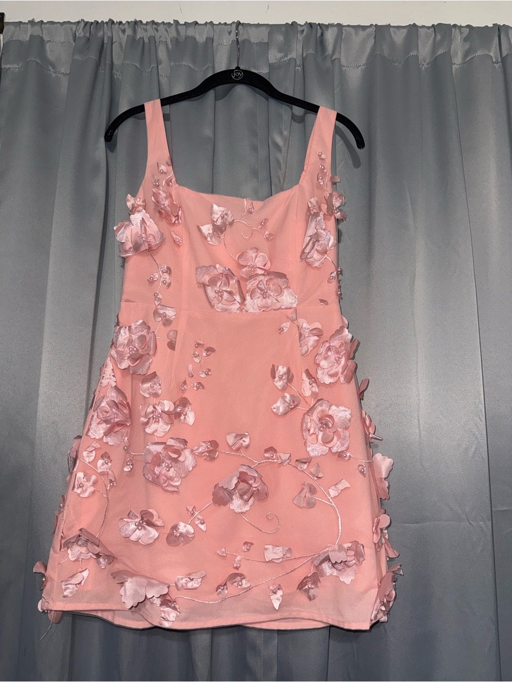 Vici Pink Floral Appliqué Mini Dress - Picture 2 of 6